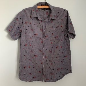 🎄Eighty Eight Platinum chambray patriotic shirt